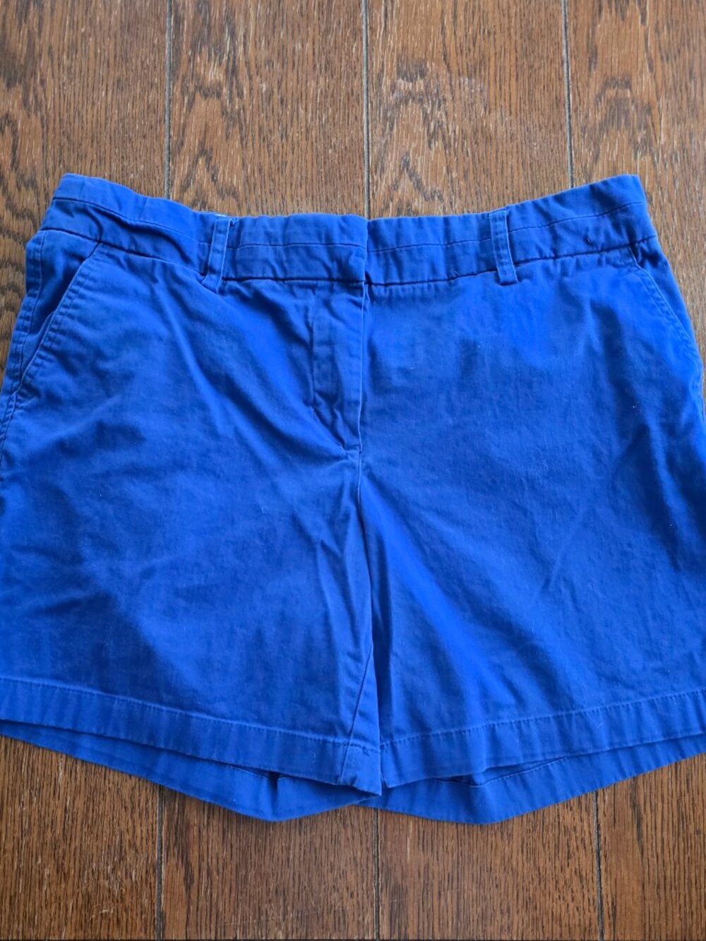 British Khaki Royal Blue Chino Shorts - Size 10